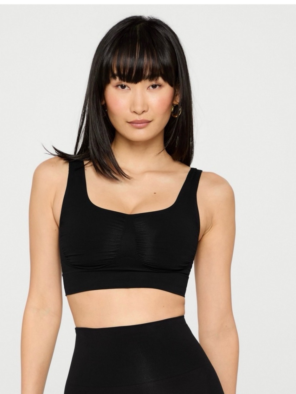 Yitty Nearly Naked Shaping Midi Bra XS/S Black Wireless No Padding Compression